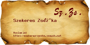 Szekeres Zsóka névjegykártya